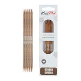 KnitPro Ginger Cubics breinaalden met dubbele punten, 15 cm (6") - 4,50 mm US 7