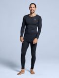 Poederbaas Thermolegging Merinowol - Heren - Zwart - Maat XL