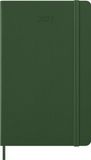 Moleskine Dagplanner 2027, harde kaft 12 maanden dagboek met elastische sluiting, groot 13x21 cm, mirte groen