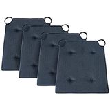 Traumnacht Stoelkussen Basic set van 4, donkerblauw