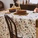 Coucke Grenades Tafelkleed met print in halflinnen, Vierkant, Beige, Linnen, 180 cm