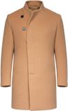 OMBRE Jas - Knopen - Effen Koffie S