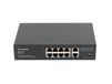 Lanberg RSFE-8P-2GE-120 Unmanaged Gigabit Ethernet (10/100/1000) Power over Ethernet (PoE) 1U Zwart