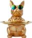 Goodivery Figurine de bouledogue décorative avec plateau multifonctionnel et tirelire pour décoration d'intérieur
