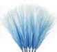 Ibenzoa® Decoratieve Pluizige Kunstpampasgrassen voor Boheemse Sferen en Bruiloften – Set van 6 Stuks in Blauw