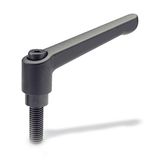 Ganter Normelemente | Verstelbare klemhendel met schroefdraad - GN 300-92-M10-40-SW
