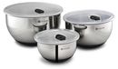 Bol à mélanger Bol à mélanger en acier inoxydable, 3 pièces, avec couvercles sous vide, 1,5/3/5 litres