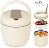 Unyqoos® Conteneur alimentaire isolante en acier inoxydable avec cuillère et grande capacité