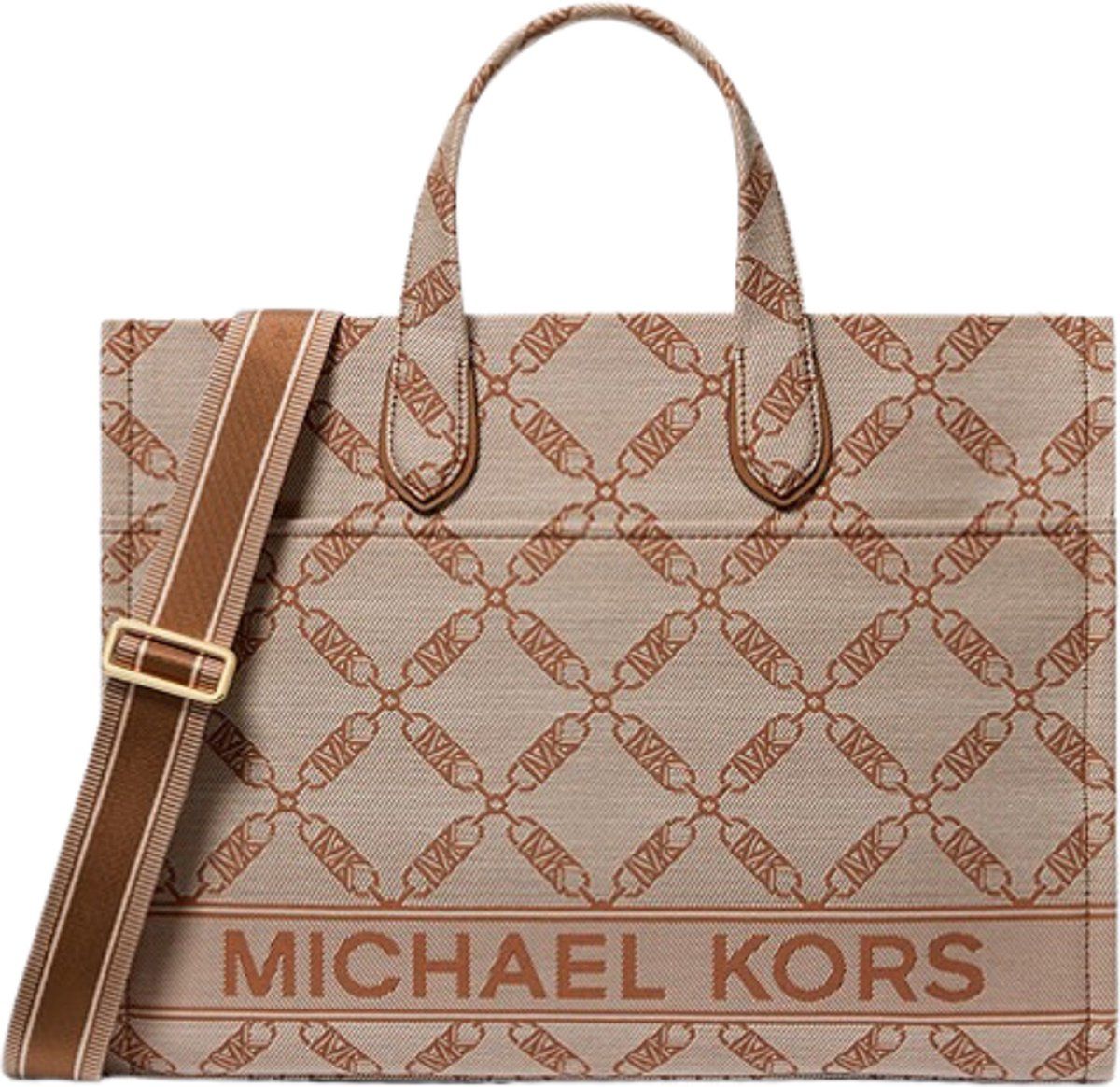 Michael Kors Gigi Large Tote Dames Handtas/Shopper - Natural/Luggage - EAN: 0196163824383