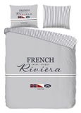 Pure Dekbedovertrek French Riviera / Maritime - Lits Jumeaux 240x200/220 cm - Grijs - Microvezel