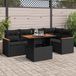 Maison Exclusive - Ensemble de meubles de jardin 6 pièces avec canapé et coussins, noir, en polyrotin