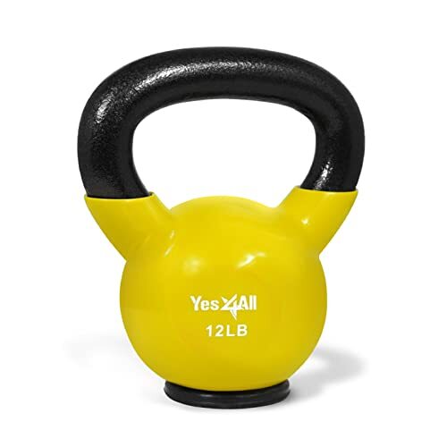 Yes4All Unisex's NVF1 Kettlebell, C. 5,4 kg-geel