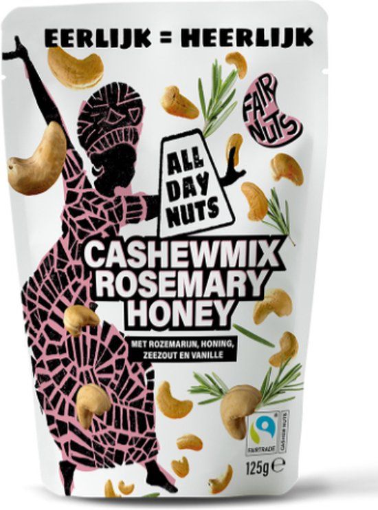 All Day Nuts Cashewmix Rosemary Honey - 10 x 125g