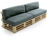 Bananair - Palletkussens 2x Set - Gris foncé