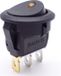 Interrupteur à bascule 12V Rond - Indicateur LED Jaune - Auto/Bateau/Camping-car par pièce