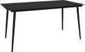 vidaXL Tuintafel 150x80x74 cm staal en glas zwart