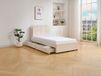Vente-unique Bedframe stof crème 90 x 190 cm