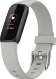 By Qubix - Compatible Fitbit Luxe bandje - Sportbandje met gesp - Maat: Large - Grijs