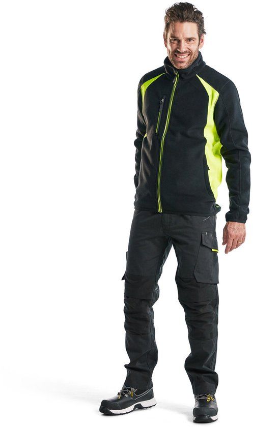 Blåkläder Service Werkbroek met stretch 1495-1330 - Mannen - Zwart/Geel - Maat 50