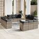 Maison Exclusive - Ensemble de jardin, 12 pièces, avec coussins gris clair, en polyrotin