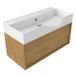 Saniclass Badkamermeubelset - 100x45x52cm - Legend keramische wastafel wit - mat eiken natural