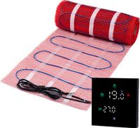 Pro-mat Elektrische vloerverwarming set 150W met WiFi thermostaat zwart 1 m2