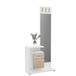 Mattfy Boston, verticale ingang, praktisch en functioneel, hout, wit - Cambria, 85 cm (L) x 28 cm (D) x 190 cm (H)