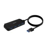 AISENS A106-0714 USB 3.2 Gen 1 (3.1 Gen 1) Type-A Hub - 4 Poorten - Zwart