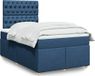 Maison Exclusive - Sommier à lattes de lit avec matelas Bleu 120x200 cm Tissu