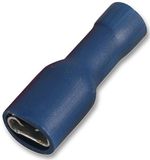 Pro Power STFDFD2-250 Vrouwelijke Push On Crimp Terminal, Blauw, 16 Am, 6,3 mm, 100 stuks