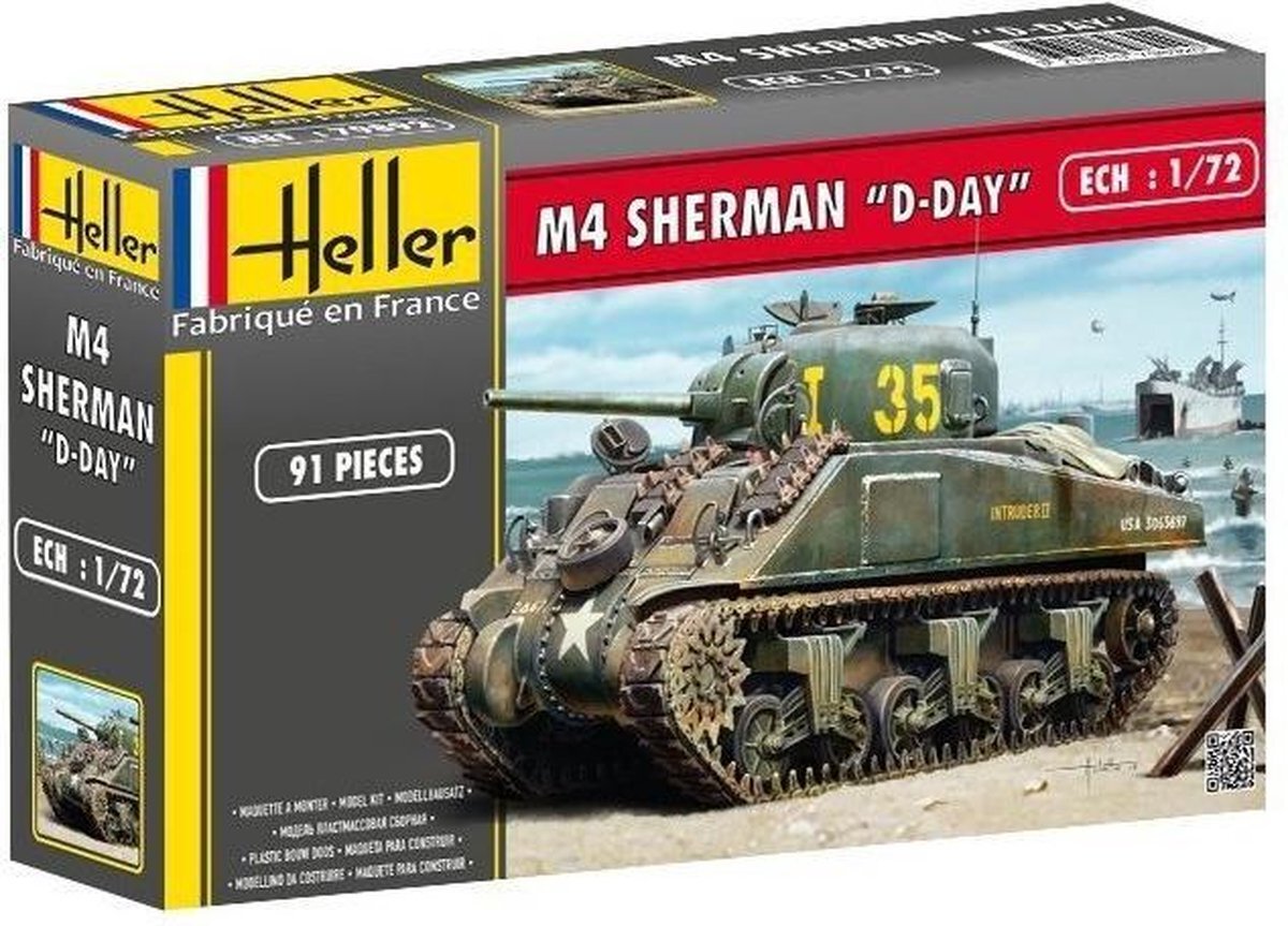 Heller 1:72 79892 Sherman Tank Plastic kit