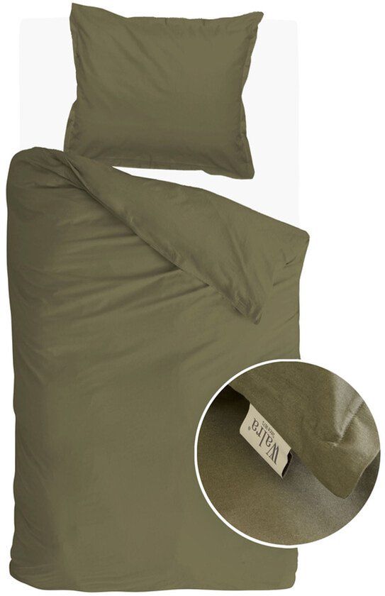 Walra Dekbedovertrek Vintage Satin - 140x220 - 100% Katoen - Groen