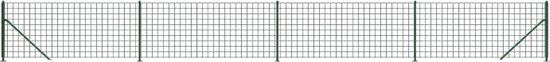 vidaXL Draadgaashek met flens 0,8x10 m groen