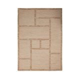 Flair Rugs hoogpolig wollen rechthoekige vloerkleed met print 200x140 cm - naturel