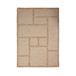 Flair Rugs hoogpolig wollen rechthoekige vloerkleed met print 200x140 cm - naturel
