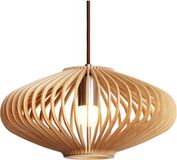 Lumisky Odetta hanglamp van hout, 36 cm diameter