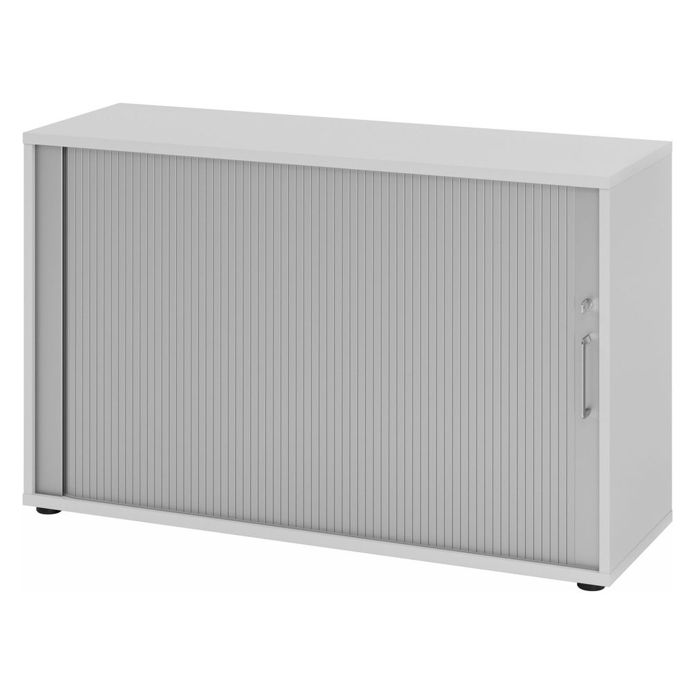 Roldeurkast | Wit/Zilver | 120 x 40 x 74,8 cm | Beta 1732S