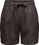 JDY - JDYSAY HW LINEN STRING SHORTS WVN NOOS - Dames - Bermuda shorts - Linnen - Chocolate Torte - M
