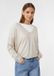 Comma Pull en maille col en V manches longues Laine/Lyocell Beige S