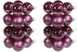 Othmar Decorations Bv 32x stuks kerstversiering kerstballen cherry roze (heather) van glas - 8 cm - mat/glans - Kerstboomversiering