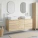 Prolenta Maison Exclusive Ensemble de 3 meubles de salle de bain, style exclusif, en chêne Sonoma, dimensions : 129 x 41 x 80 cm