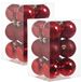 Cosy & Trendy Kerstballen - 24 stuks - Rood - Kunststof - 6 cm