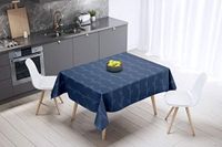 Bonamaison Tafelkleed, Anti-Mold, Sneldrogend, Waterdicht, 100% Polyester Tafellaken, Blauw, 140 x 140 Cm