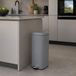 Poubelle métallique avec pédale, 30 litres, gris
