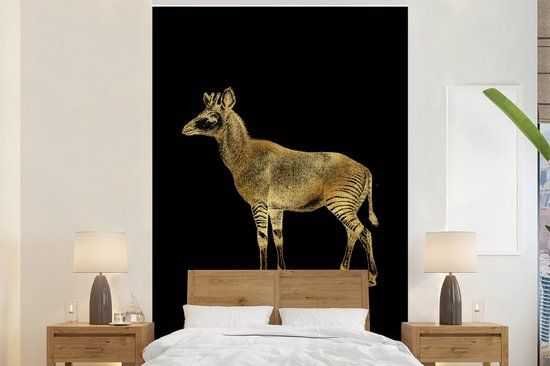Nr1Wallpaper Fotobehang Okapi - Vintage - Goud - 180x280 cm - Vliesbehang