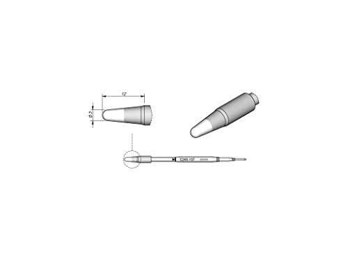 JBC Tools C245069 Soldeerpunt Beitelvorm, recht