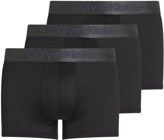 Calvin Klein Trunk Boxershorts Heren (3-pack) - Maat M - Zwart