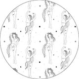 Bonateks, Ronde digitaal bedrukte muismat, antislip onderkant, voor kantoor en thuis, diameter: 22 cm