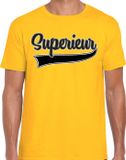 Bellatio Decorations Foute party t-shirt heren - Superieur - geel - M