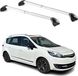 Omac Barres de toit transversales certifiées Tüv pour Renault Scenic III 2009-2016 – Verrouillables (4 antivols) – Charge max 100 kg – Sangle inox + protection caoutchouc argent